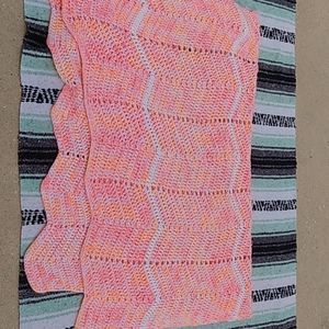 Large knitted blanket